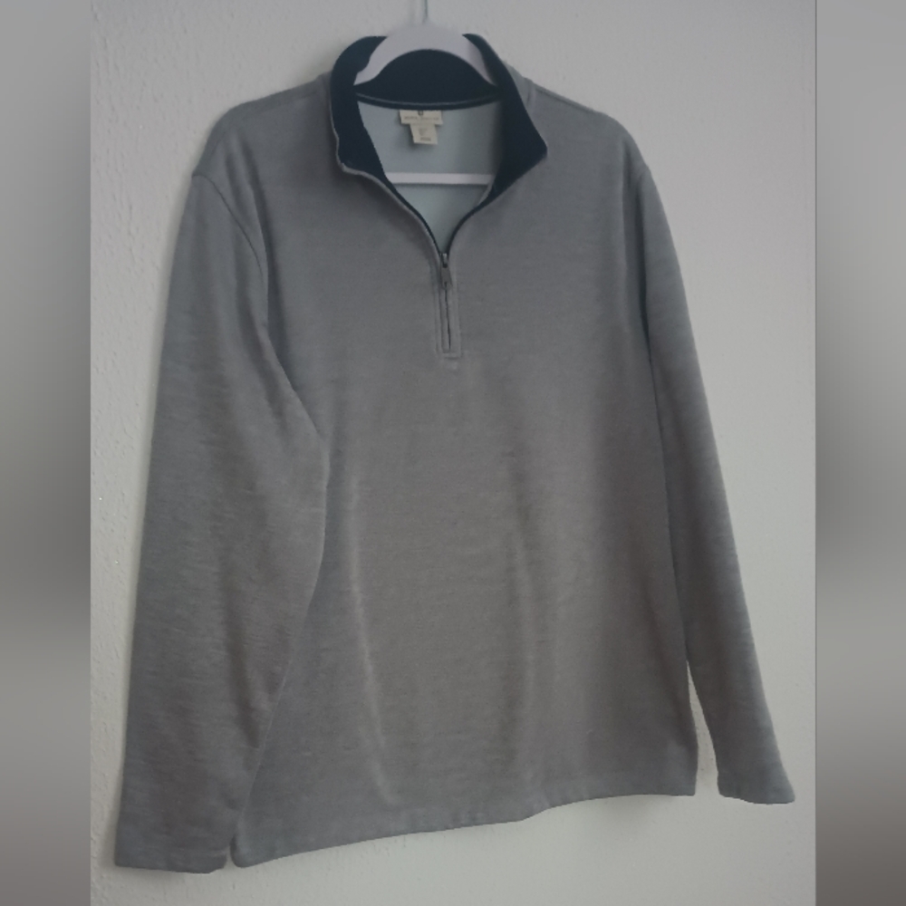 Rorie Whelan Golf Sweater Men's L Gray 1/4 Zip Pre-owned Good Condition